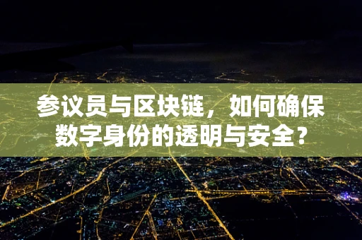 参议员与区块链，如何确保数字身份的透明与安全？