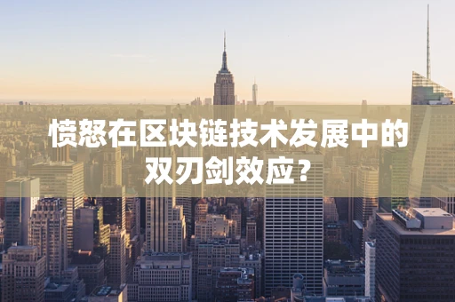 愤怒在区块链技术发展中的双刃剑效应？