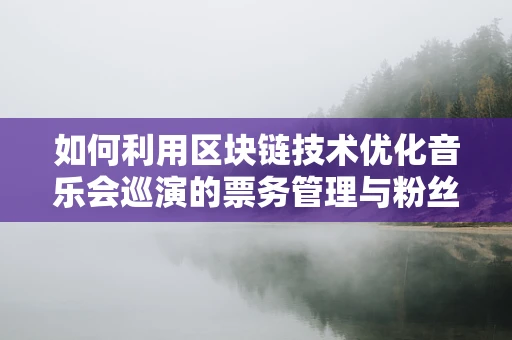 如何利用区块链技术优化音乐会巡演的票务管理与粉丝体验？