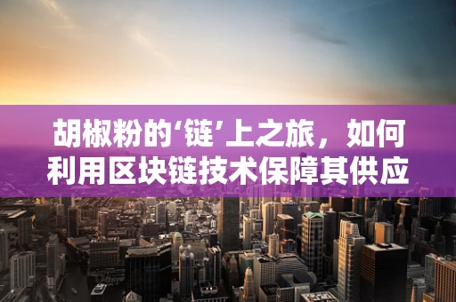 胡椒粉的‘链’上之旅，如何利用区块链技术保障其供应链的透明与安全？