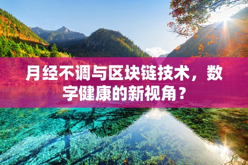 月经不调与区块链技术，数字健康的新视角？