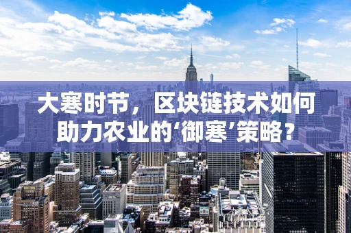 大寒时节，区块链技术如何助力农业的‘御寒’策略？
