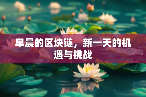 早晨的区块链，新一天的机遇与挑战