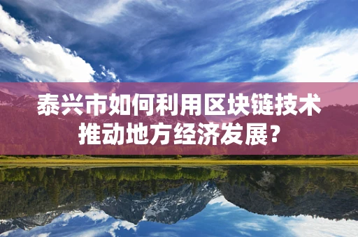泰兴市如何利用区块链技术推动地方经济发展？