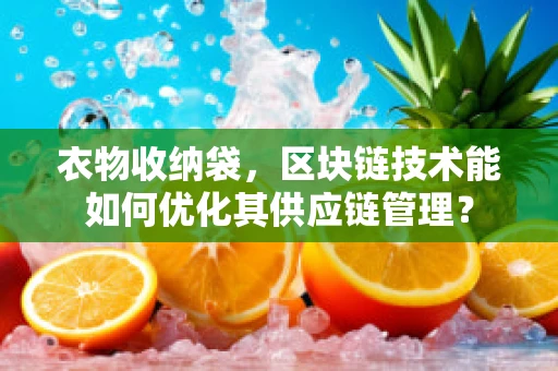 衣物收纳袋，区块链技术能如何优化其供应链管理？