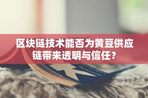 区块链技术能否为黄豆供应链带来透明与信任？
