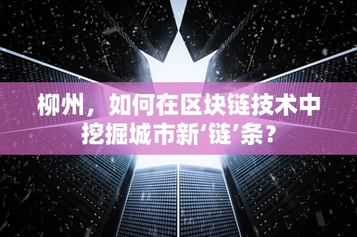 柳州，如何在区块链技术中挖掘城市新‘链’条？