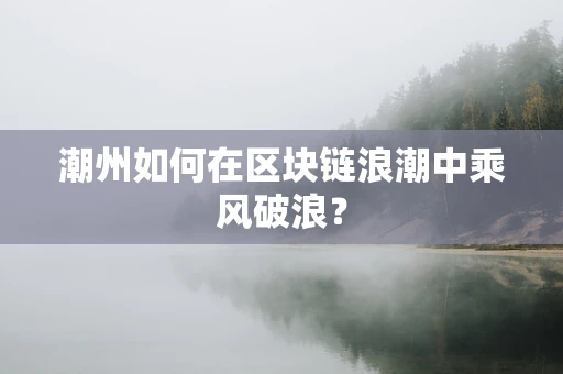 潮州如何在区块链浪潮中乘风破浪？