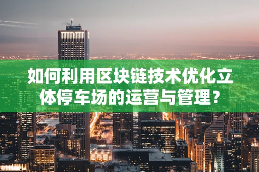 如何利用区块链技术优化立体停车场的运营与管理？