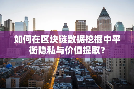 如何在区块链数据挖掘中平衡隐私与价值提取？