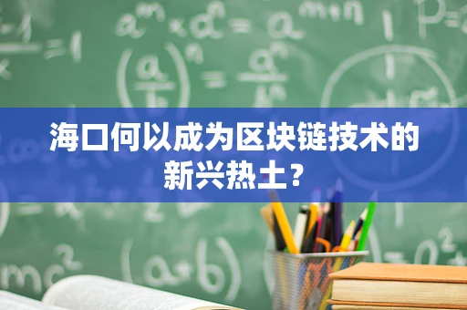海口何以成为区块链技术的新兴热土？