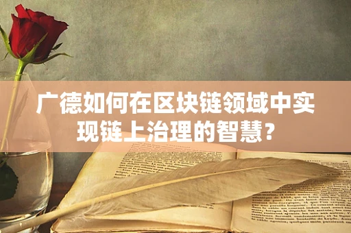 广德如何在区块链领域中实现链上治理的智慧？