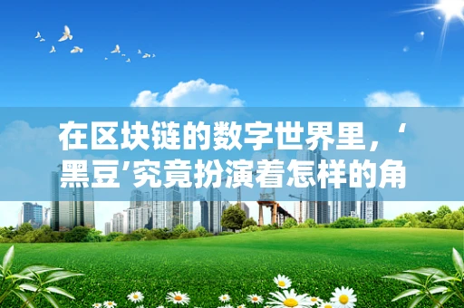 在区块链的数字世界里，‘黑豆’究竟扮演着怎样的角色？