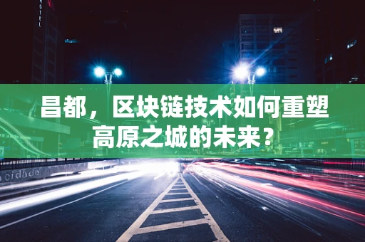昌都，区块链技术如何重塑高原之城的未来？