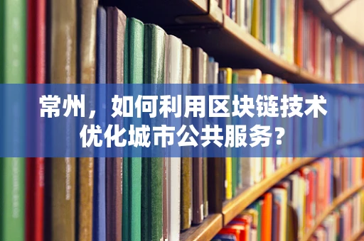 常州，如何利用区块链技术优化城市公共服务？