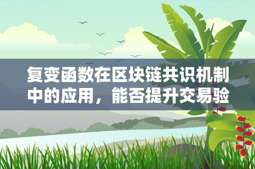 复变函数在区块链共识机制中的应用，能否提升交易验证效率？