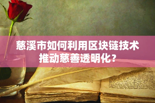 慈溪市如何利用区块链技术推动慈善透明化？