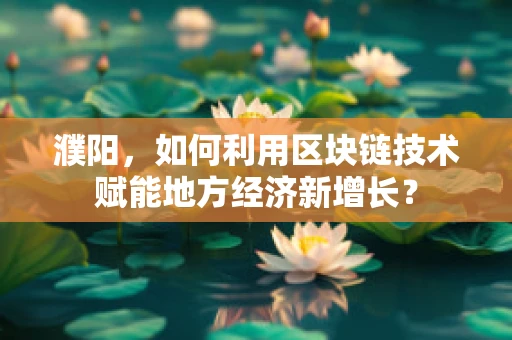 濮阳，如何利用区块链技术赋能地方经济新增长？