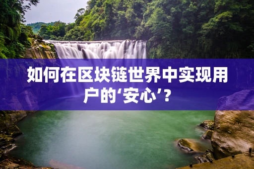 如何在区块链世界中实现用户的‘安心’？