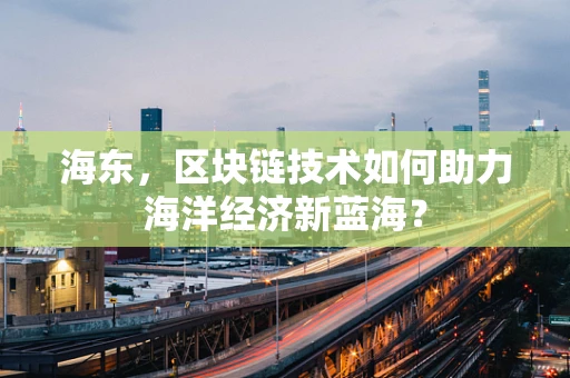 海东，区块链技术如何助力海洋经济新蓝海？