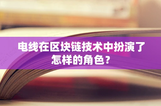 电线在区块链技术中扮演了怎样的角色？