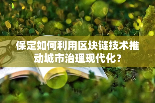 保定如何利用区块链技术推动城市治理现代化？
