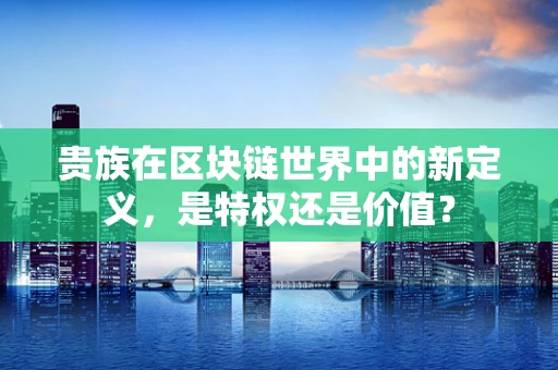 贵族在区块链世界中的新定义，是特权还是价值？
