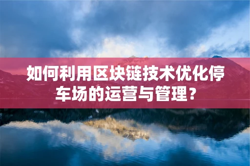 如何利用区块链技术优化停车场的运营与管理？