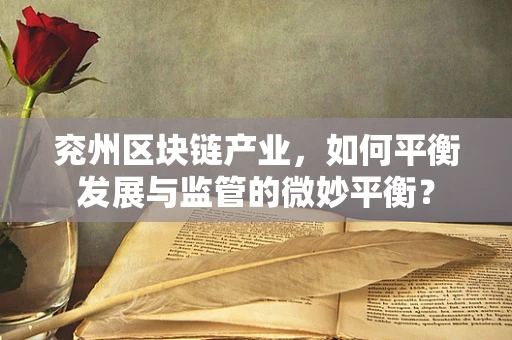 兖州区块链产业，如何平衡发展与监管的微妙平衡？