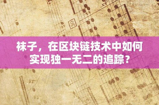 袜子，在区块链技术中如何实现独一无二的追踪？