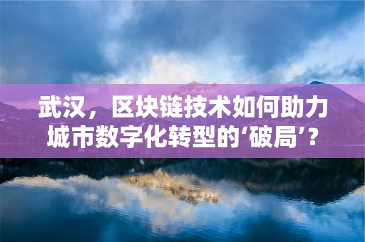 武汉，区块链技术如何助力城市数字化转型的‘破局’？