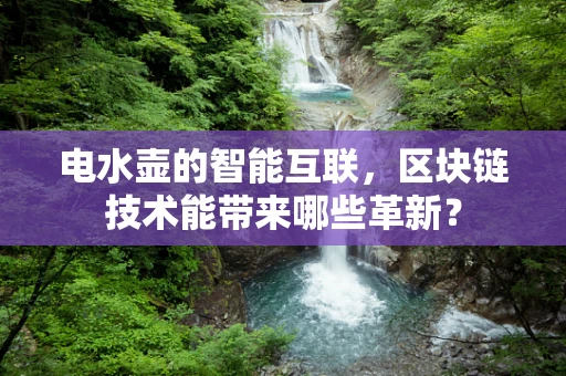 电水壶的智能互联，区块链技术能带来哪些革新？