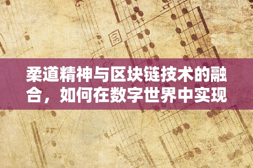 柔道精神与区块链技术的融合，如何在数字世界中实现‘以柔克刚’？