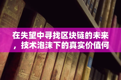 在失望中寻找区块链的未来，技术泡沫下的真实价值何在？
