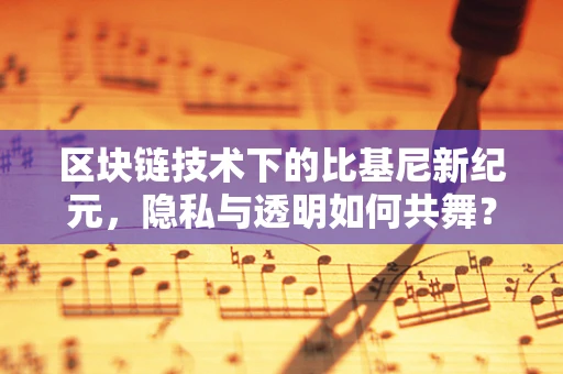 区块链技术下的比基尼新纪元，隐私与透明如何共舞？