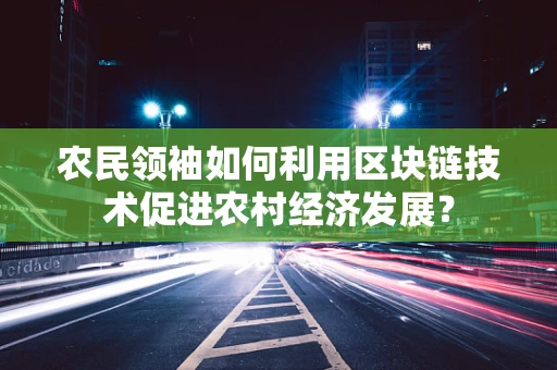 农民领袖如何利用区块链技术促进农村经济发展？