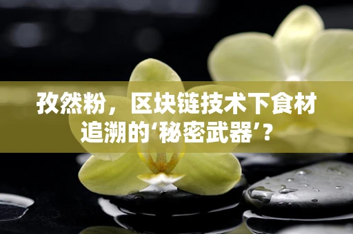 孜然粉，区块链技术下食材追溯的‘秘密武器’？