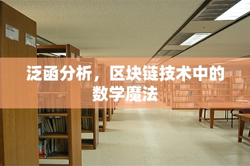 泛函分析，区块链技术中的数学魔法