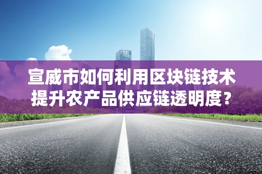 宣威市如何利用区块链技术提升农产品供应链透明度？