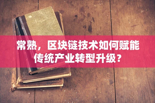 常熟，区块链技术如何赋能传统产业转型升级？