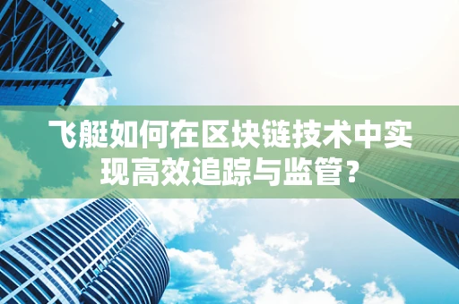 飞艇如何在区块链技术中实现高效追踪与监管？