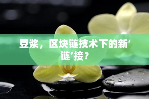 豆浆，区块链技术下的新‘链’接？