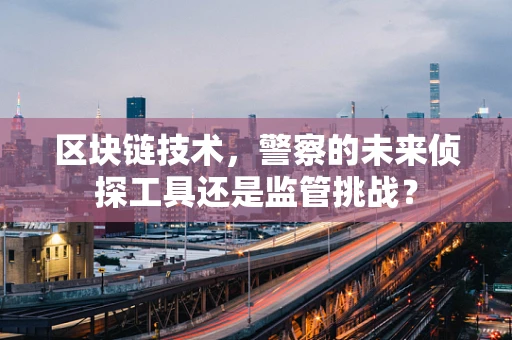 区块链技术，警察的未来侦探工具还是监管挑战？