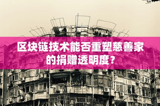 区块链技术能否重塑慈善家的捐赠透明度？
