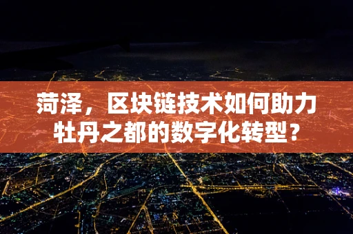 菏泽，区块链技术如何助力牡丹之都的数字化转型？