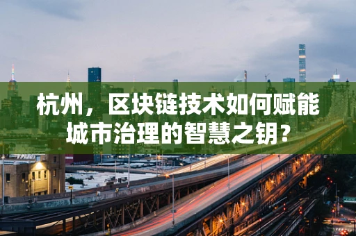 杭州，区块链技术如何赋能城市治理的智慧之钥？