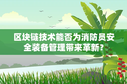 区块链技术能否为消防员安全装备管理带来革新？