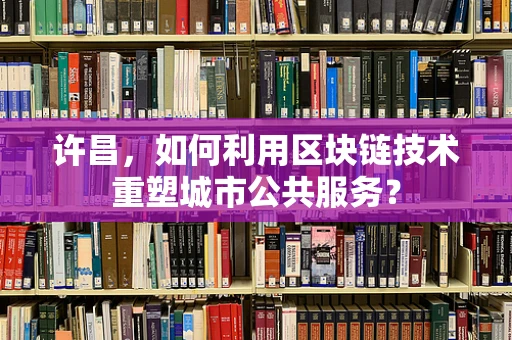 许昌，如何利用区块链技术重塑城市公共服务？