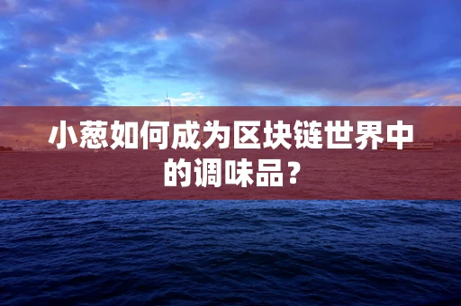 小葱如何成为区块链世界中的调味品？
