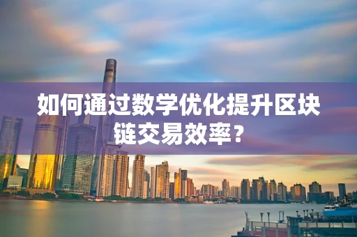 如何通过数学优化提升区块链交易效率？